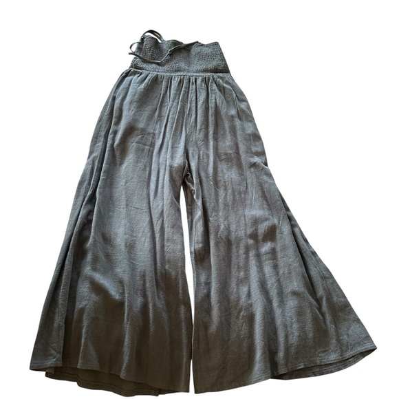 Gray Women's Wide leg One Arm Jumpsuit - Picture 2 of 5